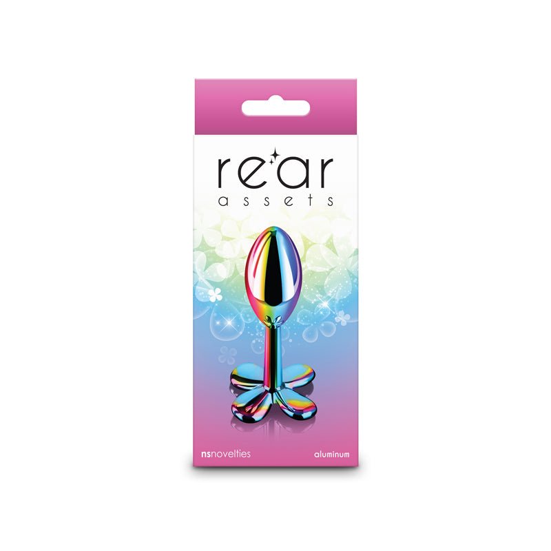 Rear Assets Clover - Multicolour - Multicoloured 9.2 cm Metallic Butt Plug - Silk and Sin