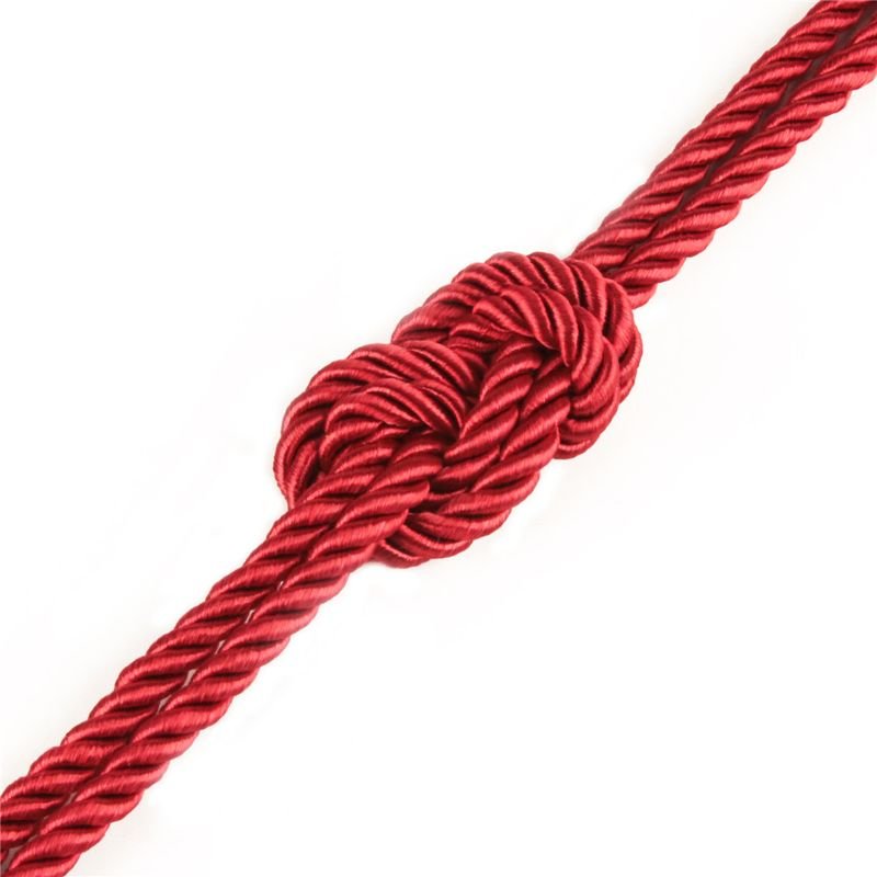 Rebellion Reign Crimson Silky Bondage Rope Red - Silk and Sin