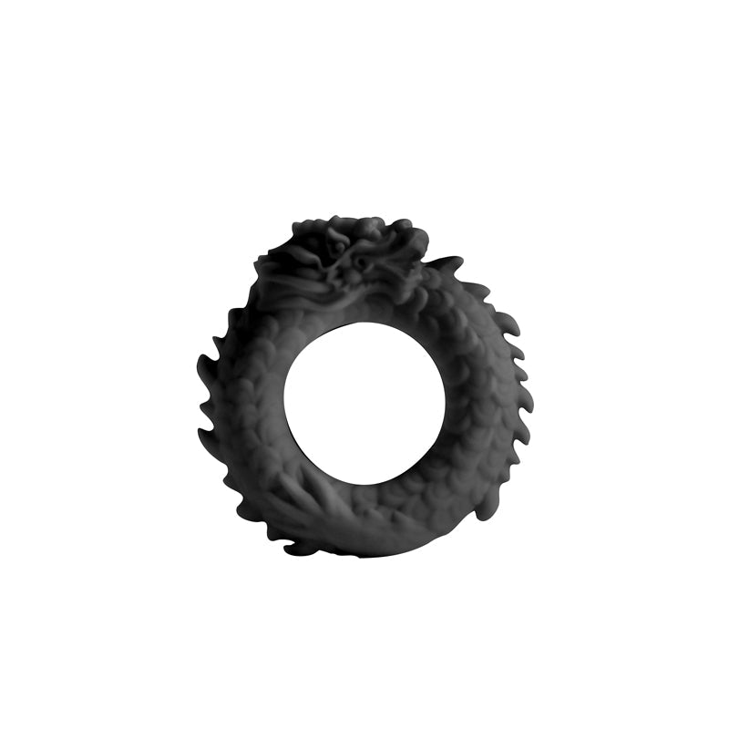 Renegade Dragon Ring - Black - Black Cock Ring - Silk and Sin