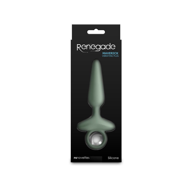 Renegade Maverick - Sage - Green 15 cm USB Rechargeable Vibrating Butt Plug - Silk and Sin