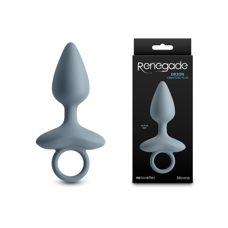 Renegade Orion - Grey - Grey 13 cm USB Rechargeable Vibrating Butt Plug - Silk and Sin