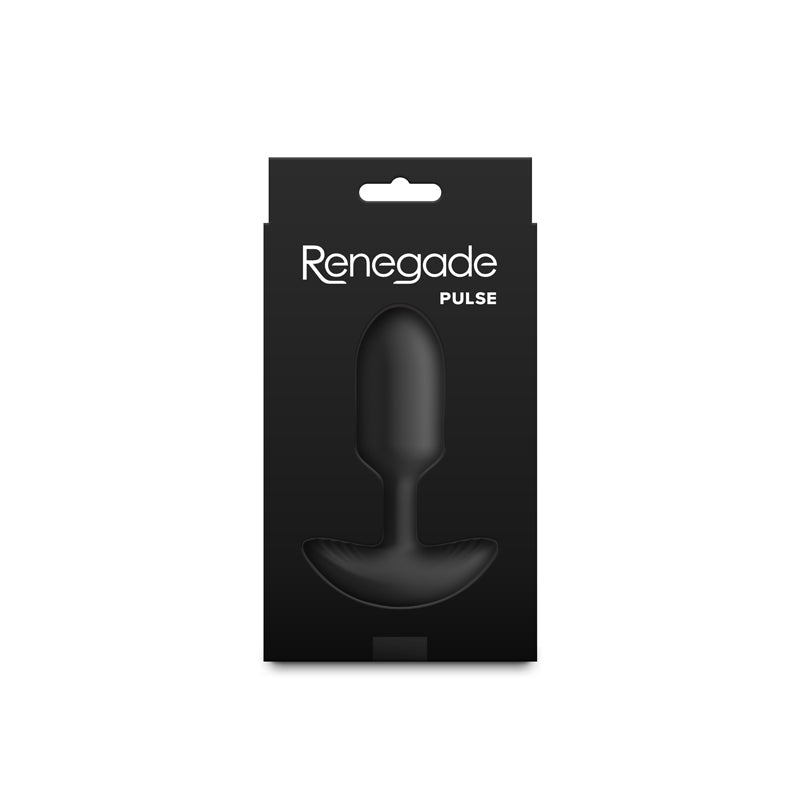Renegade Pulse - Black - Black 11 cm USB Rechargeable Vibrating Butt Plug - Silk and Sin