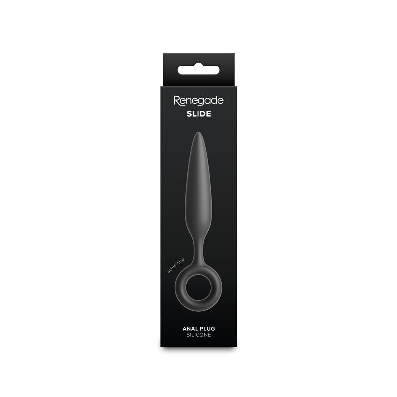 Renegade Slide - Black - Black 12.7 cm Anal Plug - Silk and Sin