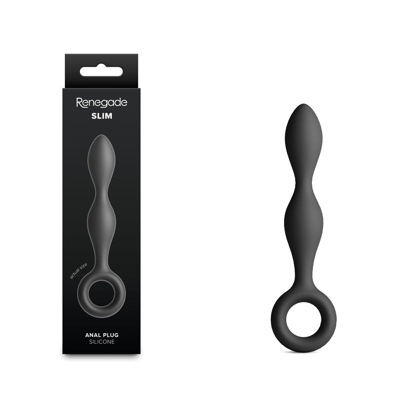 Renegade Slim - Black - Black 12.7 cm Anal Plug - Silk and Sin