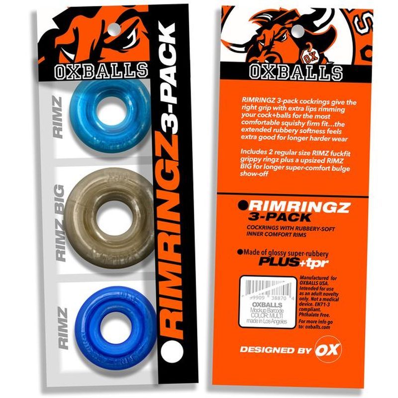 RimRingz 3 Pc Multi Size Blue - Silk and Sin
