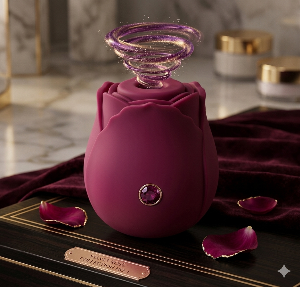 Rose Suction Massager – 10-Speed Rechargeable Waterproof Silicone Stimulator