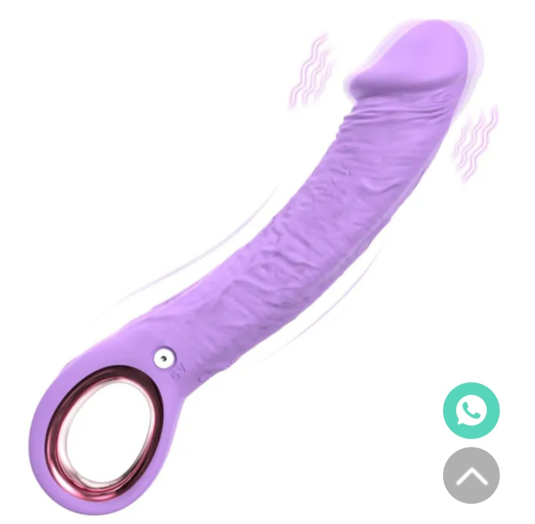 10-Speed Rechargeable G-Spot Vibrator – Purple Silicone Curved Waterproof Massager
