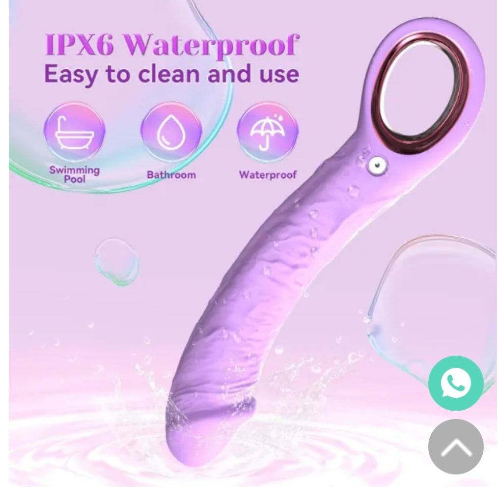 10-Speed Rechargeable G-Spot Vibrator – Purple Silicone Curved Waterproof Massager