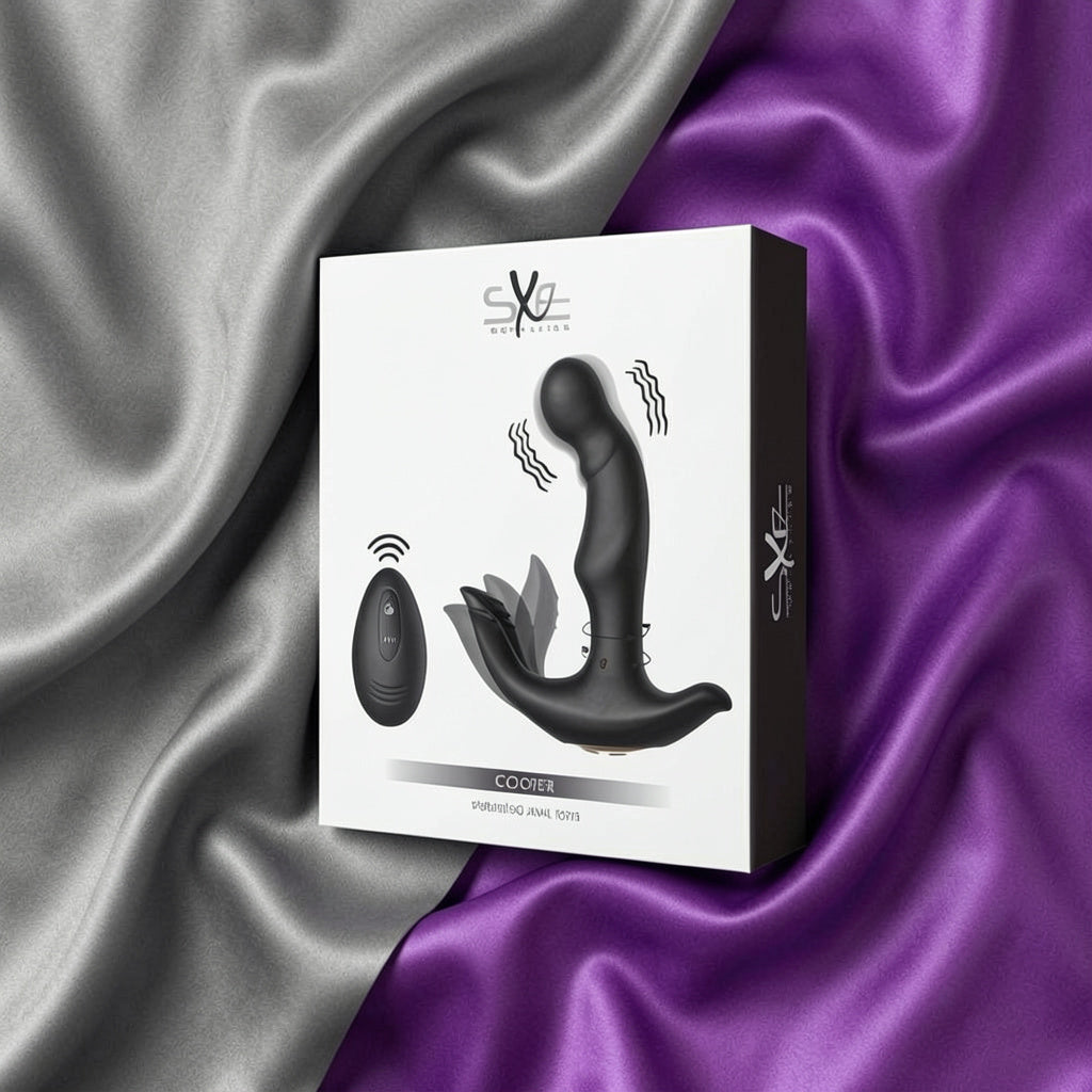 SXE Cooper Vibrating Remote Control Anal Prostate Dildo Plug