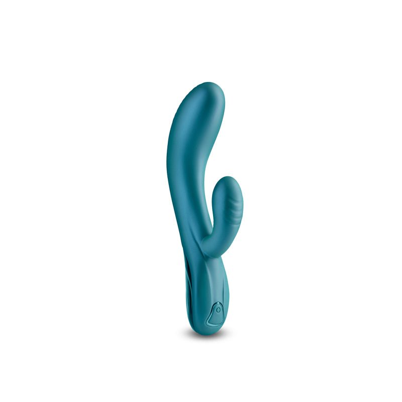 Royals - Regent - Metallic Green - Metallic Green 19.3 cm USB Rechargeable Rabbit Vibrator - Silk and Sin