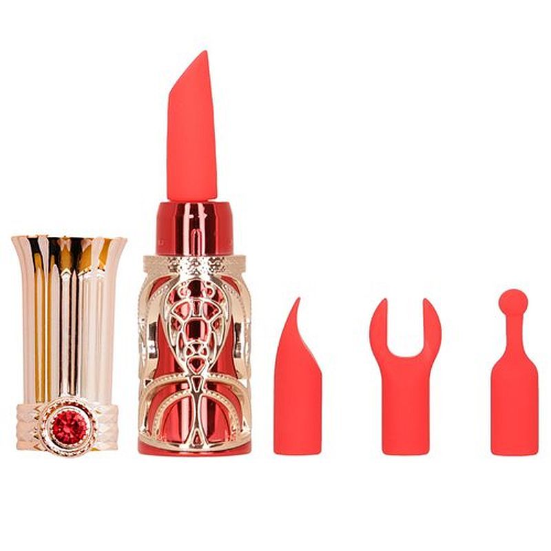 Ruby Kiss 4 In 1 Lipstick Vibrator - silkandsin