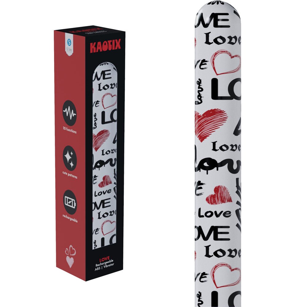 S - LINE Kaotix Love - White 17.8 cm USB Rechargeable Vibrator - silkandsin