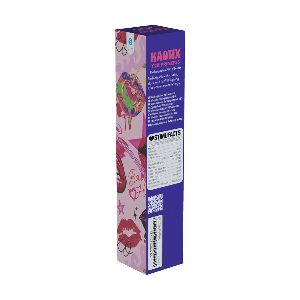 S - LINE Kaotix Y2K Princess - Powder Pink 17.8 cm USB Rechargeable Vibrator - silkandsin