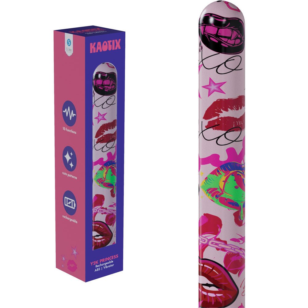 S - LINE Kaotix Y2K Princess - Powder Pink 17.8 cm USB Rechargeable Vibrator - silkandsin