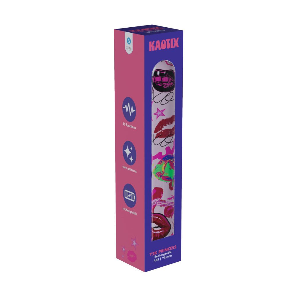 S - LINE Kaotix Y2K Princess - Powder Pink 17.8 cm USB Rechargeable Vibrator - silkandsin