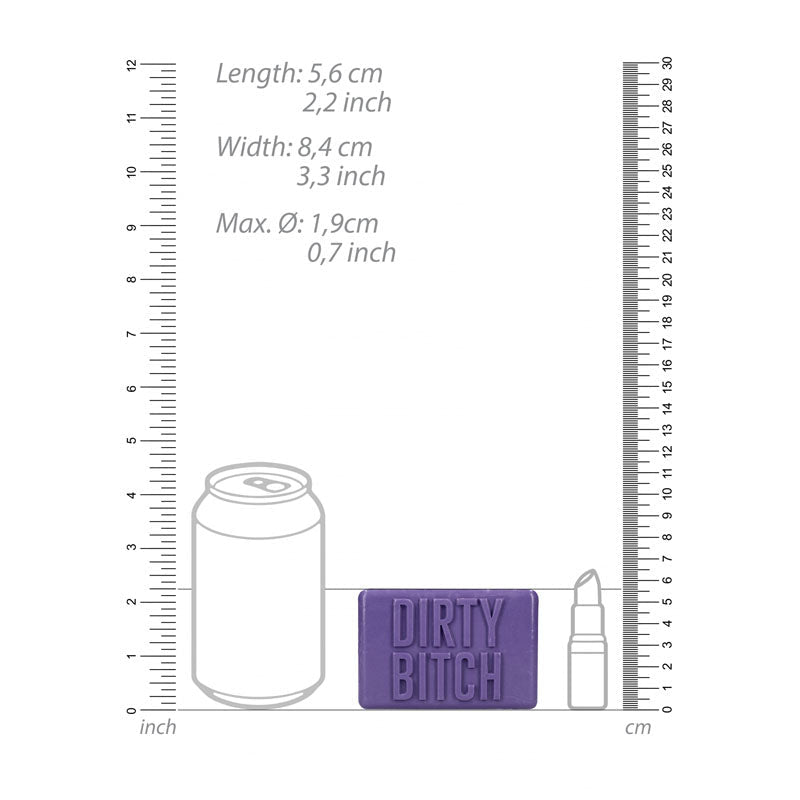 S - LINE Soap Bar - Dirty Bitch - Purple Novelty Soap - silkandsin