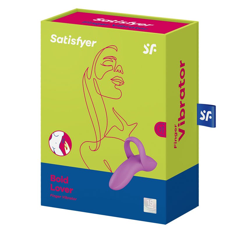 Satisfyer Bold Lover - Dark Pink USB Rechargeable Finger Stimulator - silkandsin