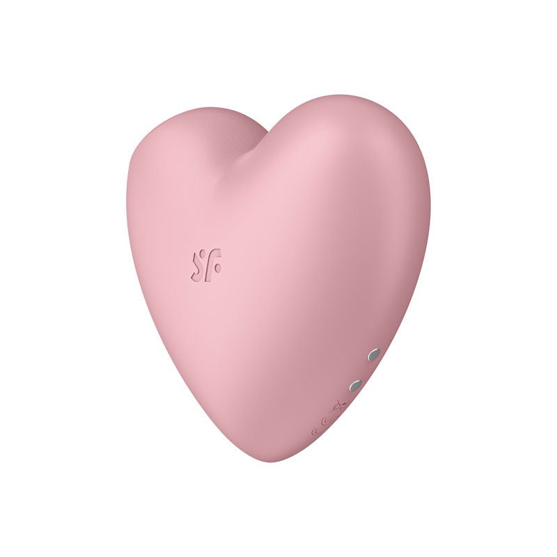 Satisfyer Cutie Heart - Light Pink - Light Pink USB Rechargeable Air Pulsation Stimulator with Vibration - silkandsin