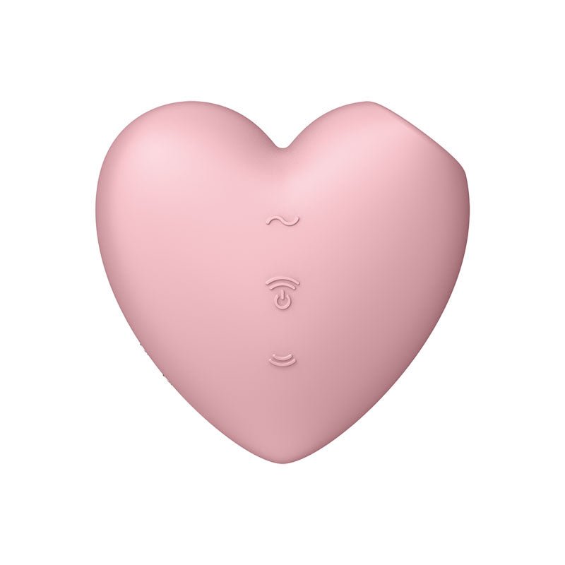 Satisfyer Cutie Heart - Light Pink - Light Pink USB Rechargeable Air Pulsation Stimulator with Vibration - silkandsin