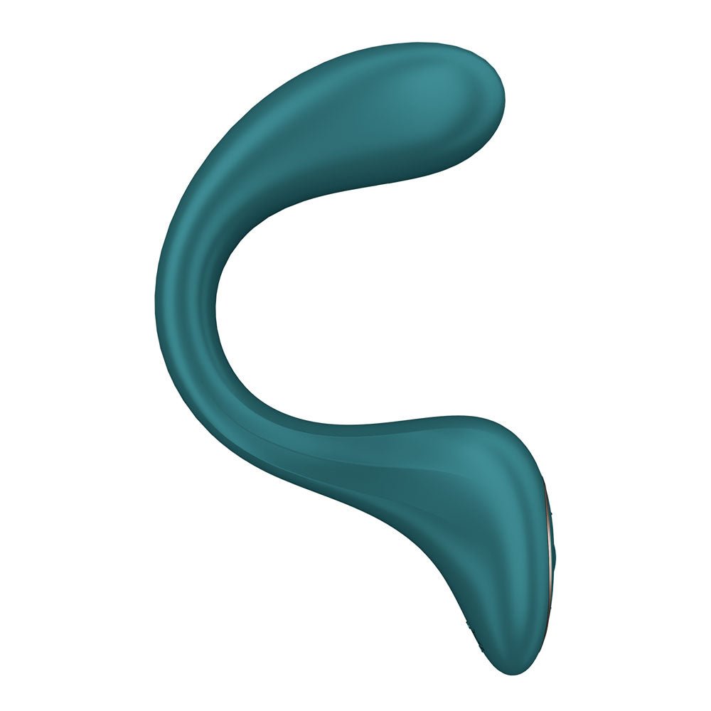 Satisfyer G For Goddess 2 - Bottle Green - Bottle Green 18.8 cm USB Rechargeable Vibrator with Clit Stim - Silk and Sin