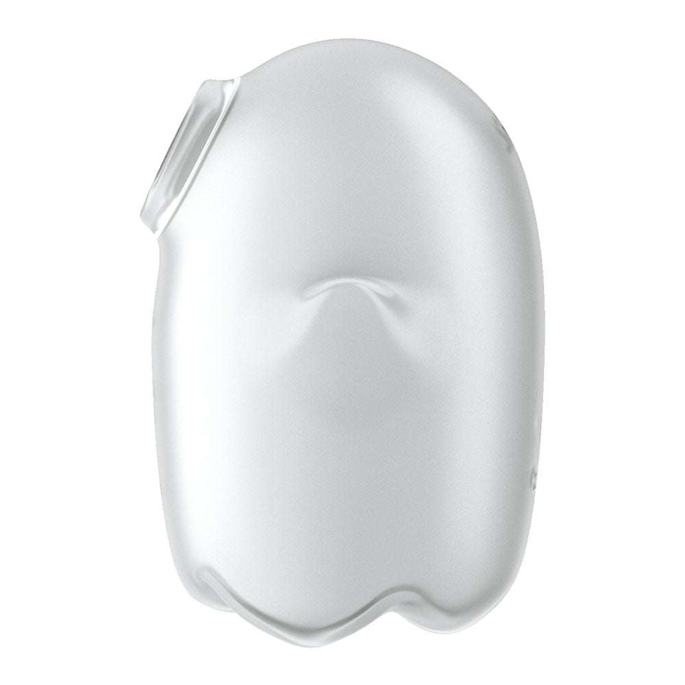 Satisfyer Glowing Ghost - White - Glow in Dark White USB Rechargeable Air Pulse Stimulator - Silk and Sin