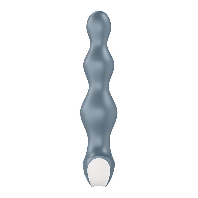 Satisfyer Lolli - Plug 2 - Gray Vibrating Anal Beads - silkandsin