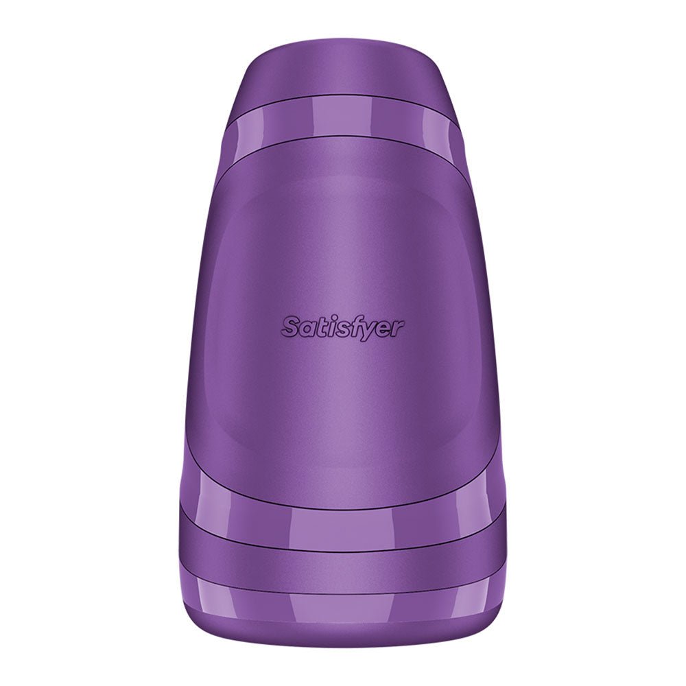 Satisfyer Men Heat Vibration - Battery Series - Purple Heating and Vibrating Masturbator - silkandsin