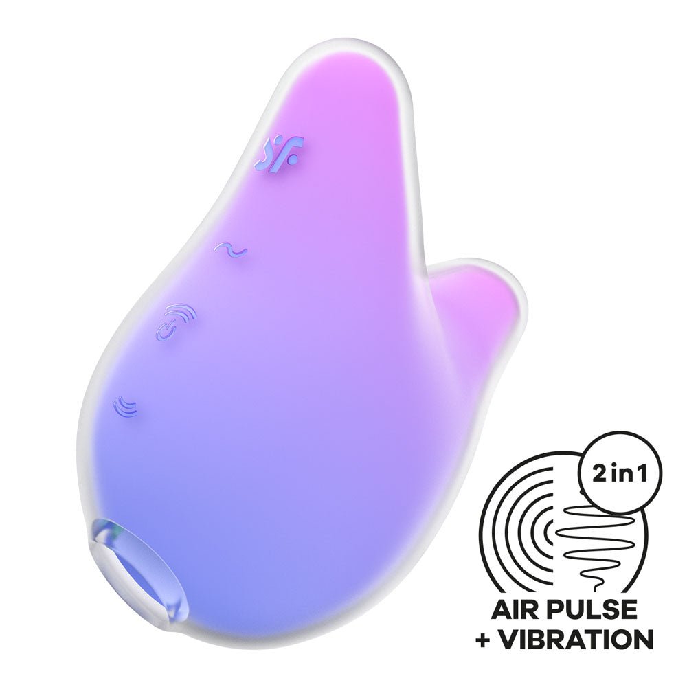 Satisfyer Mermaid Vibes - Violet/Pink - Violet/Pink USB Rechargeable Air Pulse Stimulator - Silk and Sin