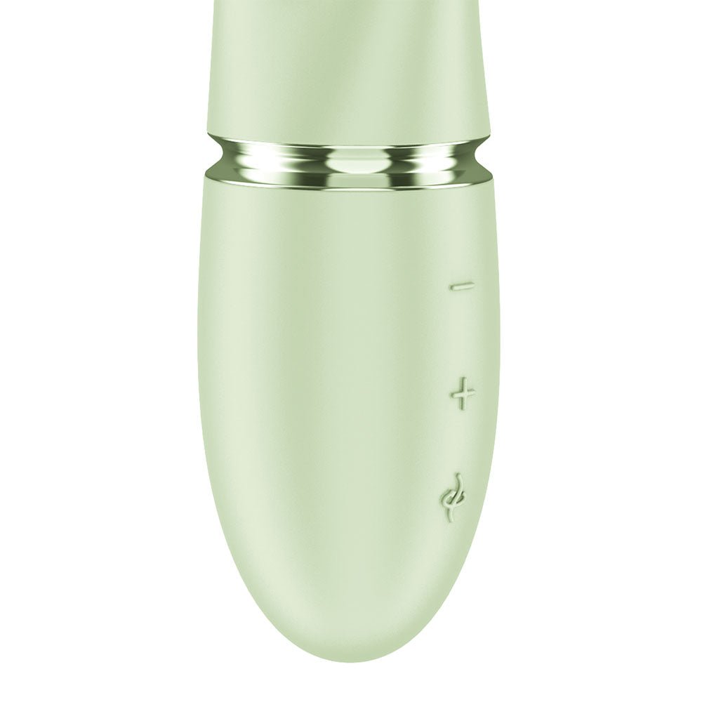 Satisfyer Pearl Bunny 2 - Light Green - Light Green 21.5 cm USB-C Rechargeable Rabbit Vibrator - Silk and Sin