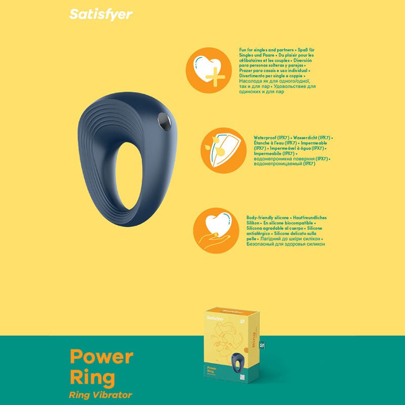 Satisfyer Power Ring - Vibrating Cock Ring - silkandsin