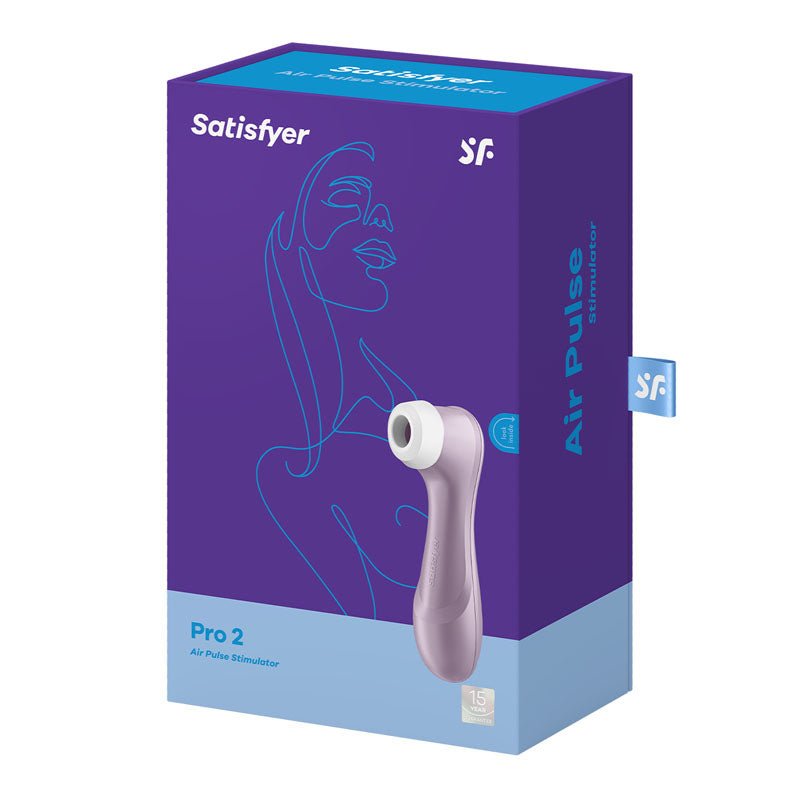 Satisfyer Pro 2 - Purple - Touch - Free USB - C Rechargeable Clitoral Stimulator - silkandsin