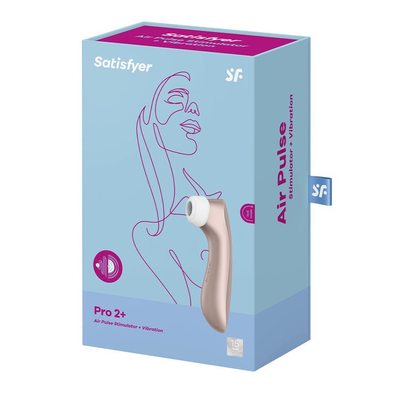 Satisfyer Pro 2+ Rose Gold - Rose Gold Touch - Free USB - C Rechargeable Clitoral Stimulator with Vibration - silkandsin