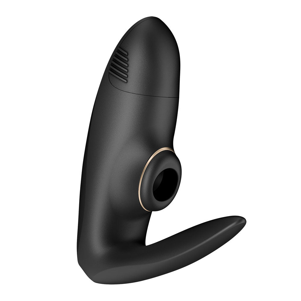 Satisfyer Pro 4 Couples - Battery Series - Black U - Shaped Couples Vibe with Air Pulsation - silkandsin