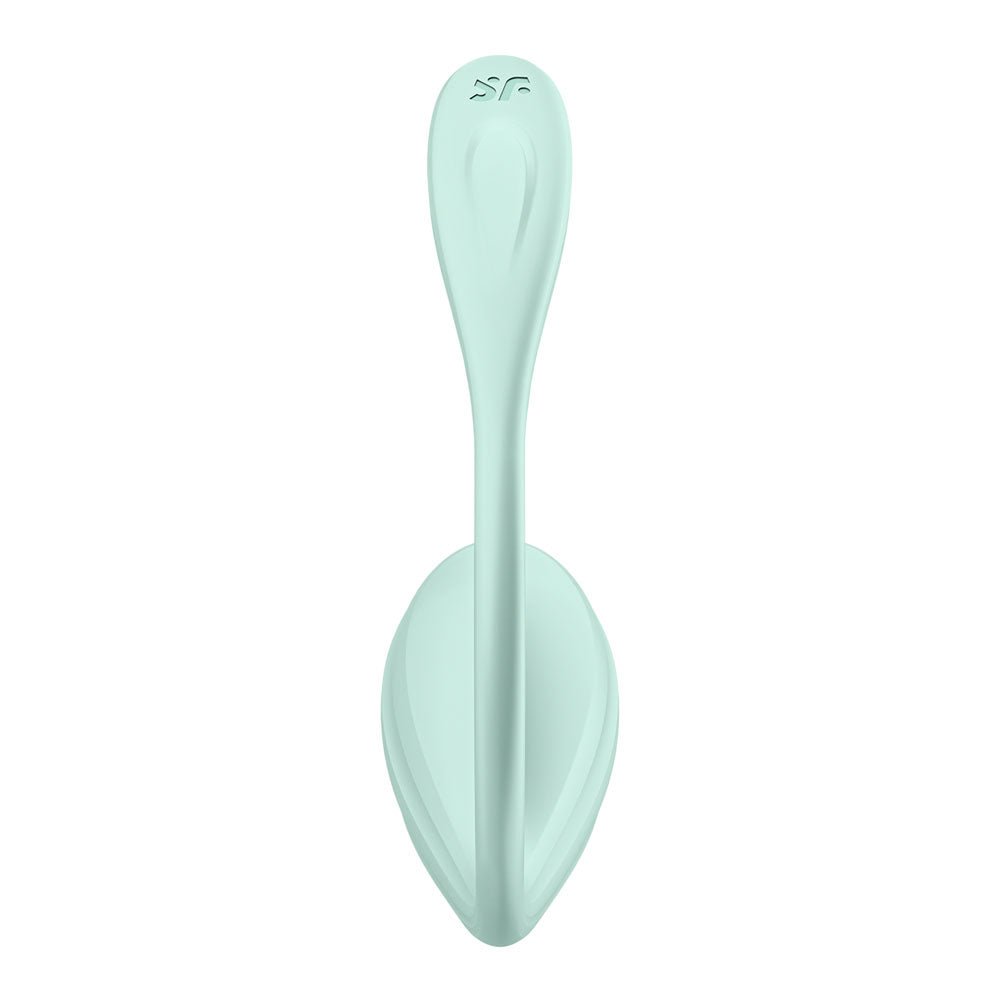 Satisfyer Smooth Petal - Mint - Mint USB Rechargeable Wearable Stimulator with App Control - Silk and Sin