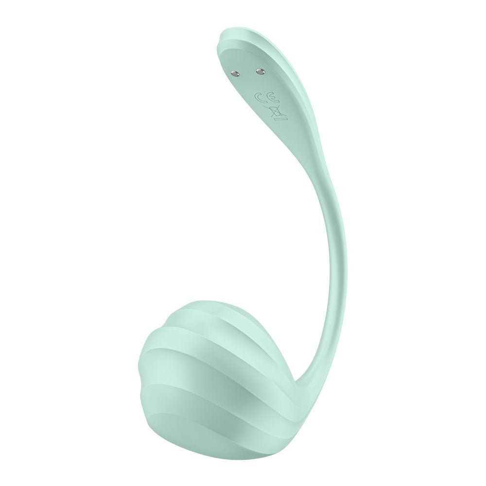 Satisfyer Smooth Petal - Mint - Mint USB Rechargeable Wearable Stimulator with App Control - Silk and Sin