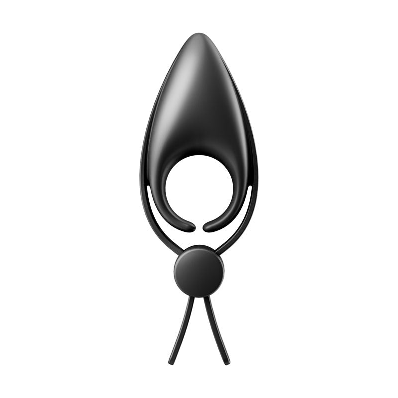 Satisfyer Sniper - Black - Black Vibrating Adjustable Lasso Cock Ring - silkandsin