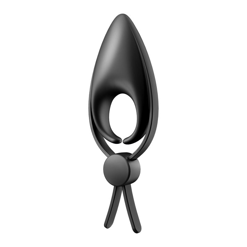 Satisfyer Sniper - Black - Black Vibrating Adjustable Lasso Cock Ring - silkandsin