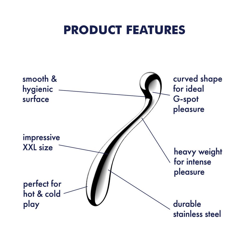 Satisfyer Star Force 4 - Chrome Steel 26 cm Dildo - Silk and Sin