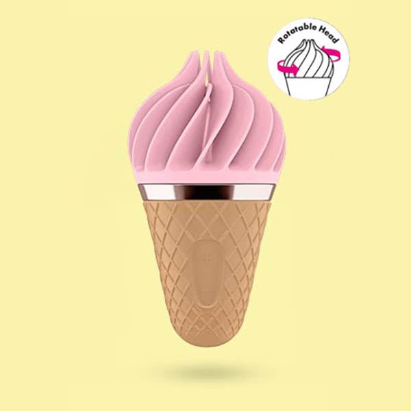 Satisfyer Sweet Treat Spinnator - Pink USB Rechargeable Stimulator with Rotating Head - silkandsin