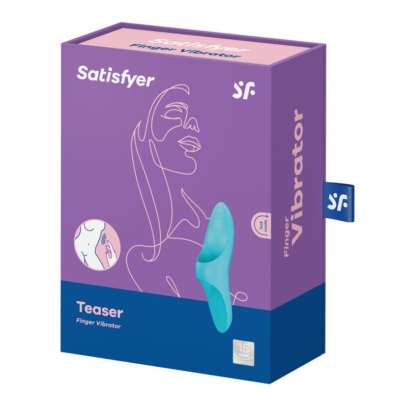 Satisfyer Teaser - Light Blue USB Rechargeable Finger Stimulator - silkandsin