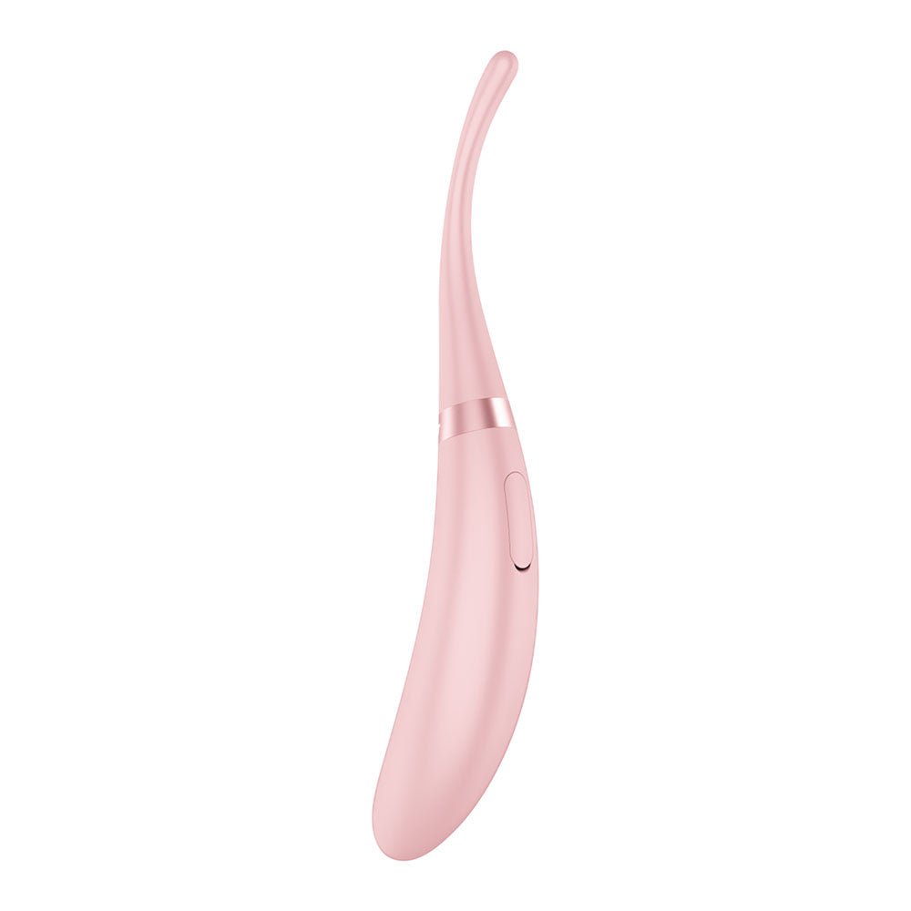Satisfyer Tip Tease - Rose - Rose USB Rechargeable Vibrator with Twirling Tip - Silk and Sin