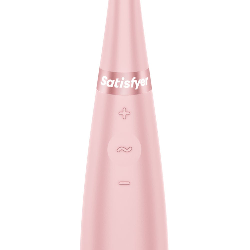 Satisfyer Tip Tease - Rose - Rose USB Rechargeable Vibrator with Twirling Tip - Silk and Sin