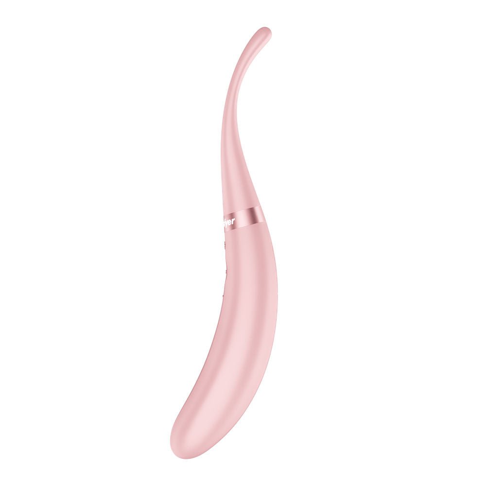 Satisfyer Tip Tease - Rose - Rose USB Rechargeable Vibrator with Twirling Tip - Silk and Sin