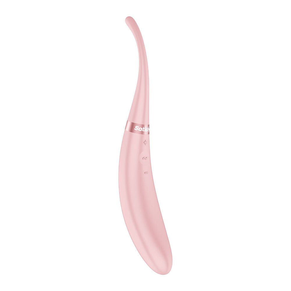 Satisfyer Tip Tease - Rose - Rose USB Rechargeable Vibrator with Twirling Tip - Silk and Sin