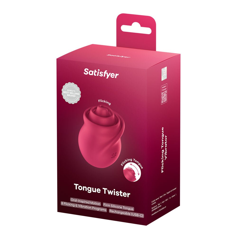 Satisfyer Tongue Twister - Pink USB Rechargeable Stimulator - silkandsin
