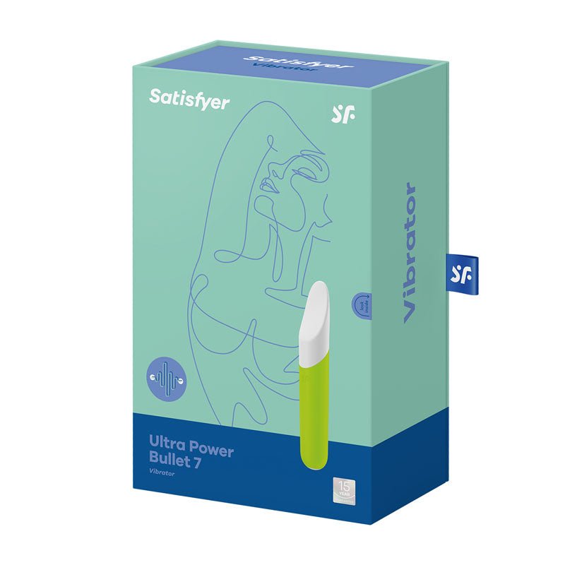 Satisfyer Ultra Power Bullet 7 - Green USB Rechargeable Bullet - silkandsin