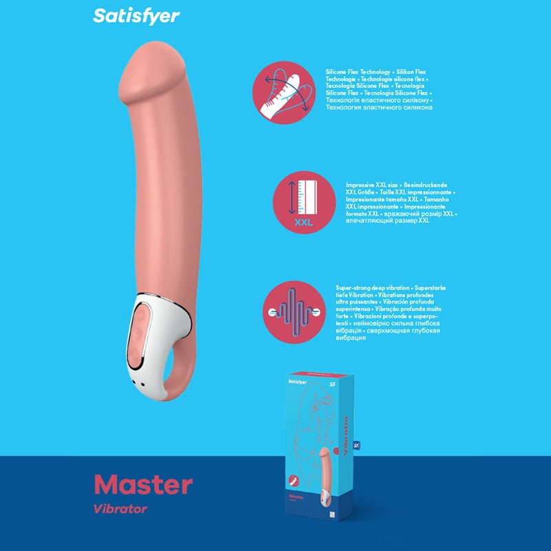 Satisfyer Vibes - Master - Pink 17 cm USB Rechargeable Vibrator - silkandsin