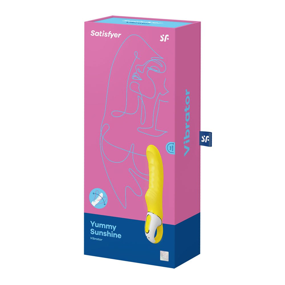 Satisfyer Vibes - Yummy Sunshine - Yellow USB Rechargeable Vibrator - silkandsin