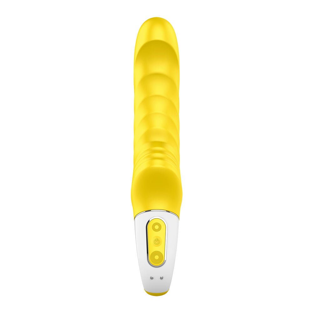 Satisfyer Vibes - Yummy Sunshine - Yellow USB Rechargeable Vibrator - silkandsin