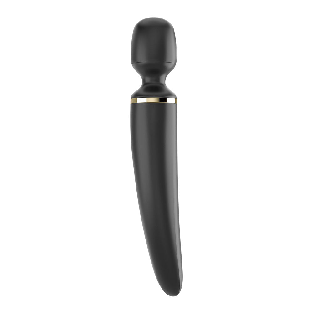 Satisfyer Wand - er Woman - Black USB Rechargeable Massager Wand - silkandsin